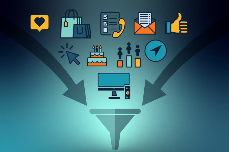 data sources going into a funnel