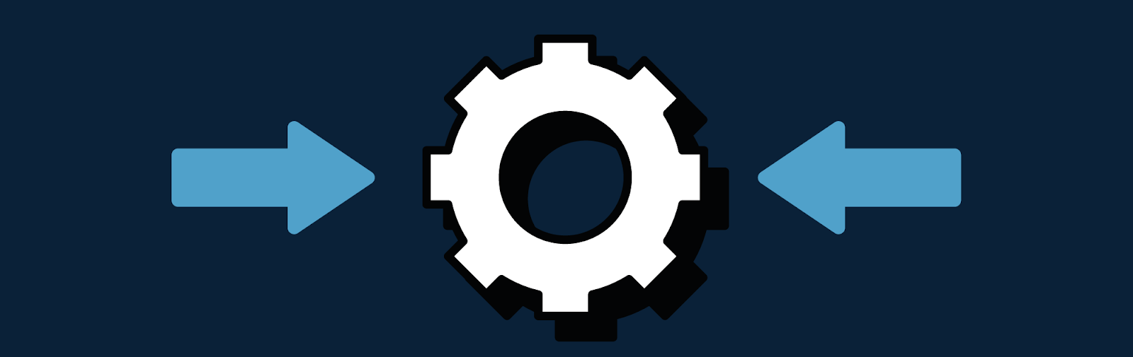 icon of a gear with arrows pushing in on either side