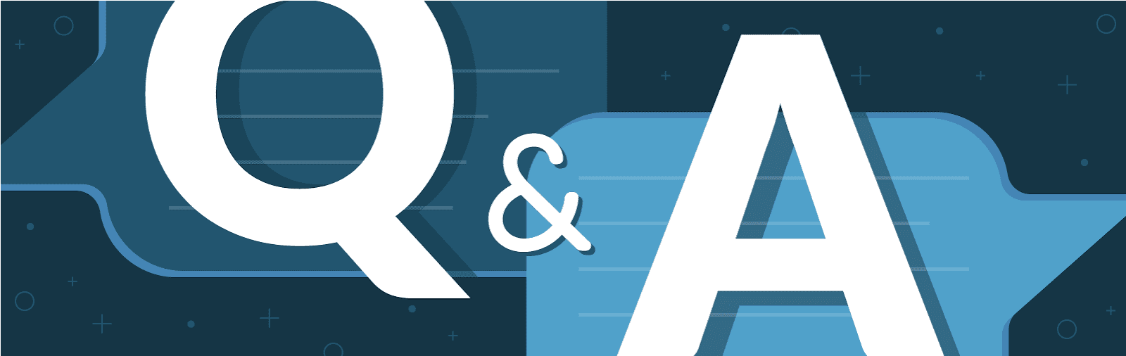 icons of speech bubbles with the text "Q&A" overlaid.